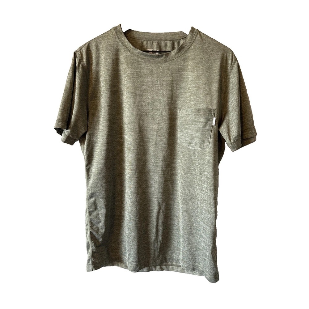 Vuori V1 Wordmark Performance Green Tech T-Shirt Men's Athletic Size Medium